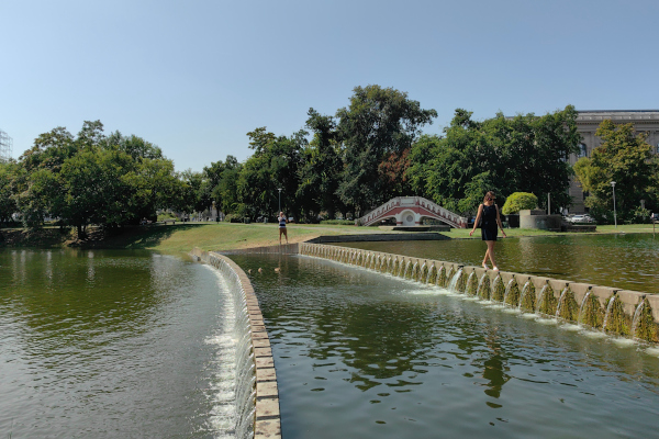 Budapest, M1 metró, Városligeti-tó, alagút, bélyegkép