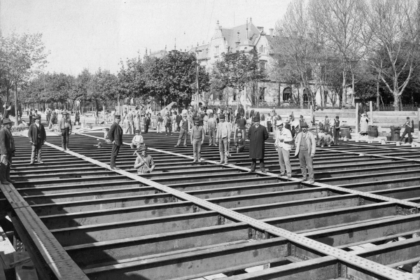 Budapest, M1 metró, építés, bélyegkép