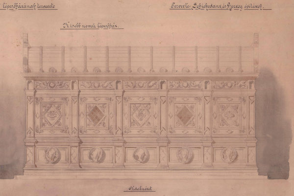 Budapest, M1 metró, elbontott lejárócsarnokok tervei, bélyegkép