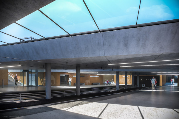 Budapest, M1 metró, meghosszabbítás, Hungária körút, látványterv, bélyegkép