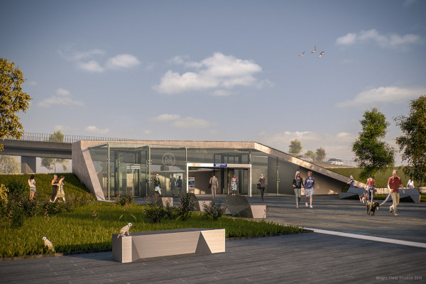 Budapest, M1 metró, meghosszabbítás, Hungária körút, látványterv, bélyegkép