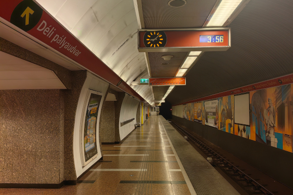 Budapest, M2 metró, Déli pályaudvar, bélyegkép