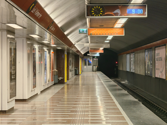 Budapest, M2 metró, Széll Kálmán tér, bélyegkép