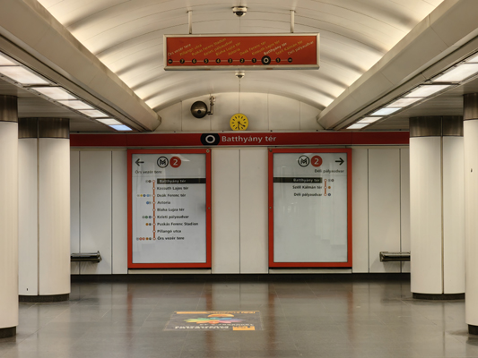 Budapest, M2 metró, Batthyány tér, bélyegkép