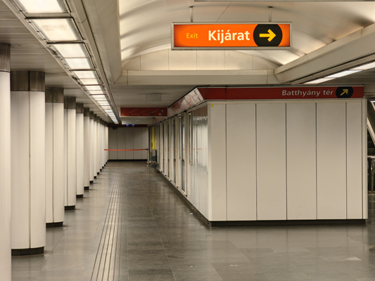 Budapest, M2 metró, Batthyány tér, bélyegkép