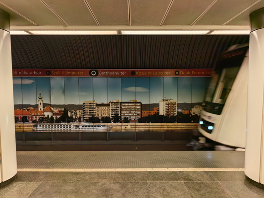 Budapest, M2 metró, Batthyány tér, bélyegkép
