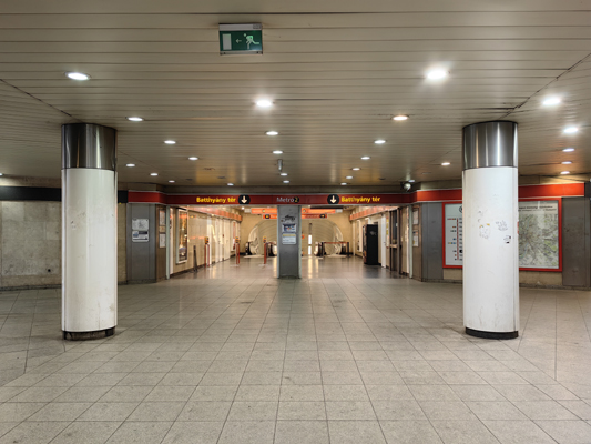 Budapest, M2 metró, Batthyány tér, bélyegkép