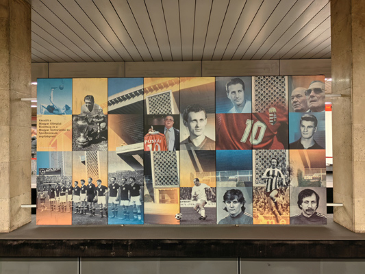 Budapest, M2 metró, Puskás Ferenc stadion, bélyegkép