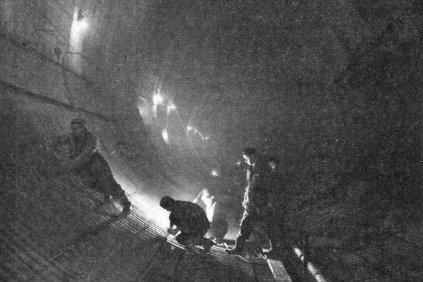 Budapest, M2 metró, építés, bélyegkép