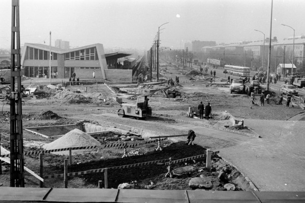 Budapest, M2 metró, építés, bélyegkép
