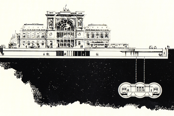 Budapest, M2 metró, Keleti pályaudvar, Sípőczy Lajos, bélyegkép