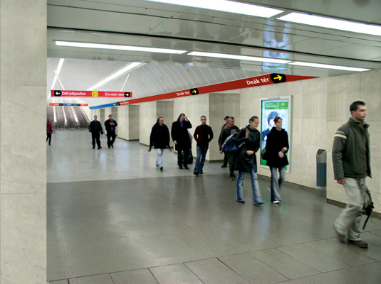 Budapest, M2 metró, Deák Ferenc tér, Auth Design látványterv, bélyegkép