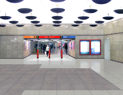 Budapest, M2 metró, Deák Ferenc tér, Auth Design látványterv, bélyegkép