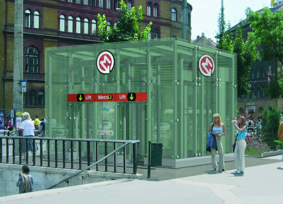 Budapest, M2 metró, Blaha Lujza tér, Auth Design látványterv, bélyegkép