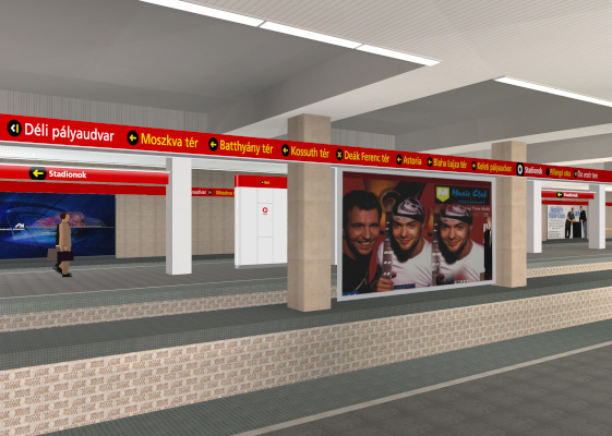Budapest, M2 metró, Puskás Ferenc stadion, Auth Design látványterv, bélyegkép