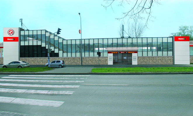 Budapest, M2 metró, Pillangó utca, Auth Design látványterv, bélyegkép