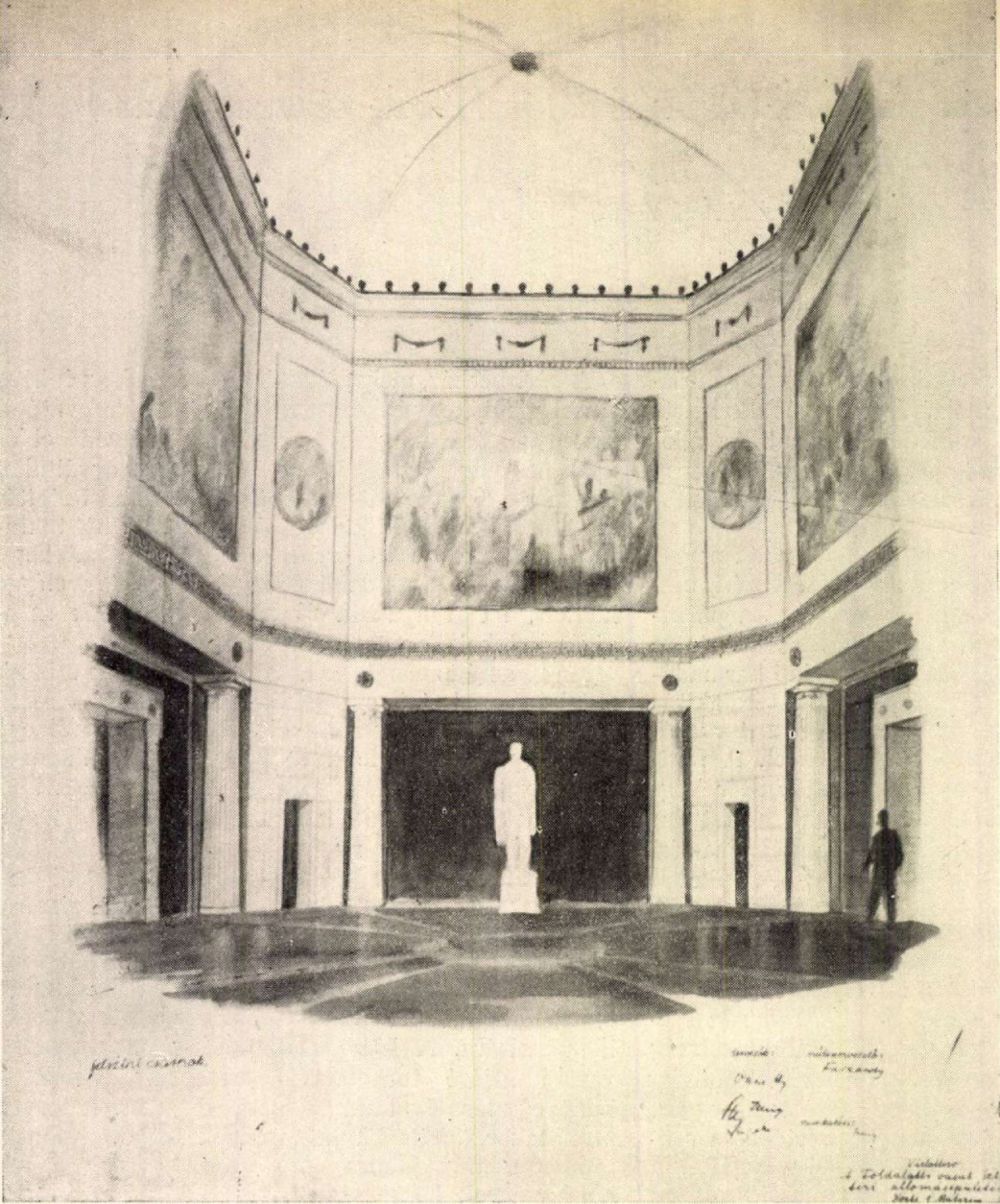 Budapest, M2 metró, Deák Ferenc tér, Magyar Építőművészet, látványterv