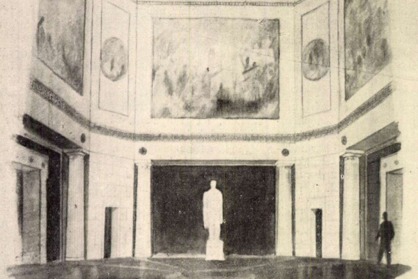 Budapest, M2 metró, Deák Ferenc tér, Magyar Építőművészet, látványterv, bélyegkép