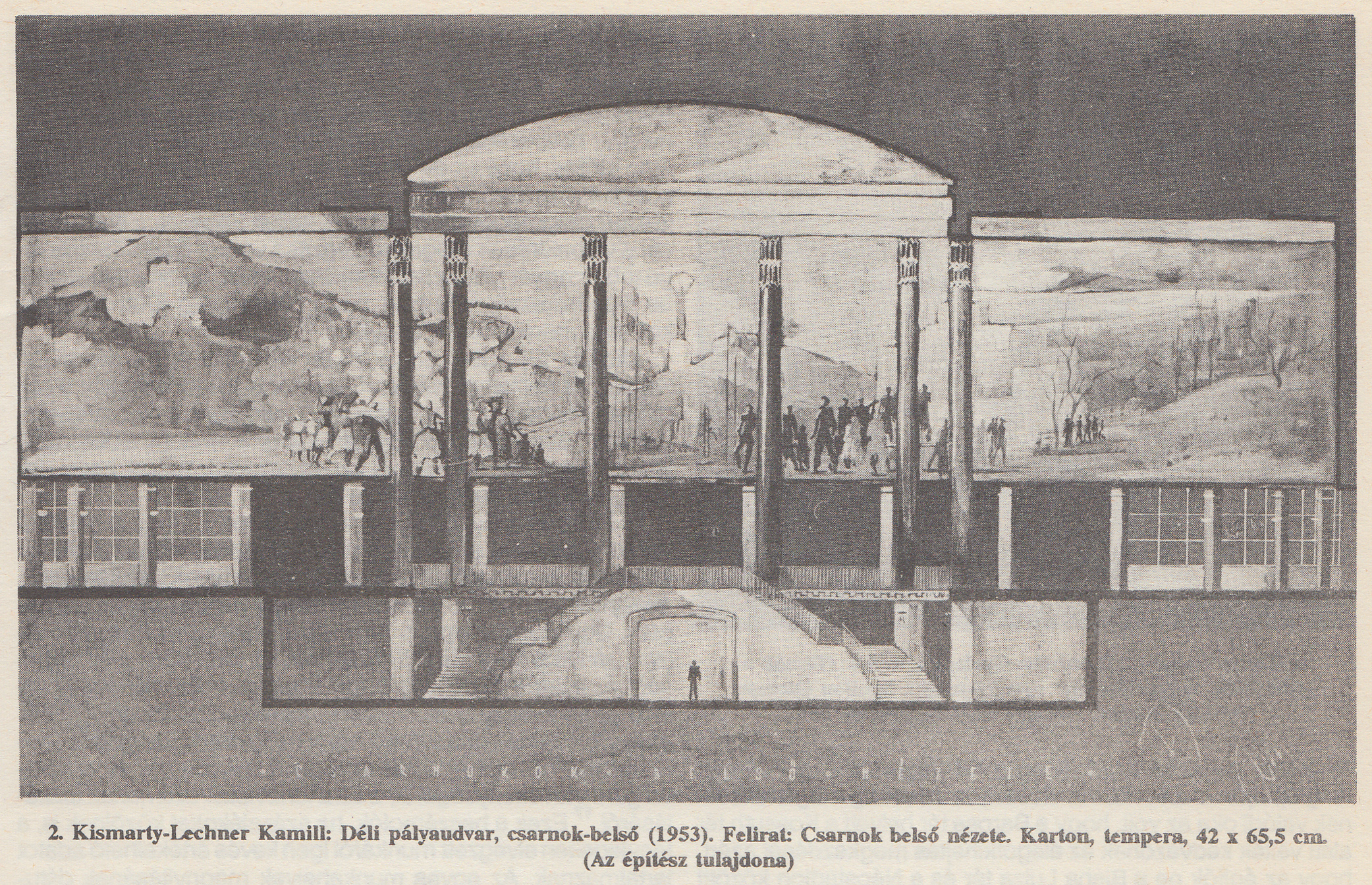 Budapest, M2 metró, Déli pályaudvar, Pavilon 1991, látványterv