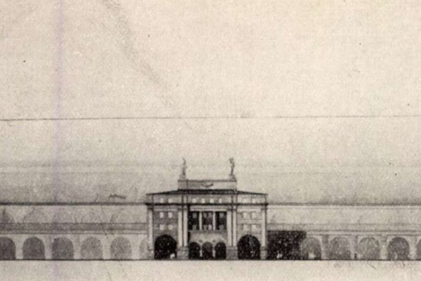 Budapest, M2 metró, Keleti pályaudvar, Magyar Építőművészet, látványterv, bélyegkép