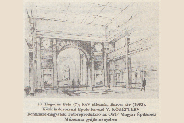 Budapest, M2 metró, Keleti pályaudvar, Pavilon 1991, látványterv, bélyegkép