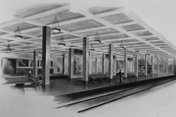 Budapest, M2 metró, Puskás Ferenc stadion, fortepan, látványterv, bélyegkép