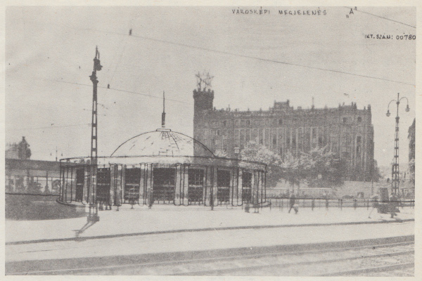 Budapest, M2 metró, Széll Kálmán tér, Pavilon 1991, látványterv, bélyegkép