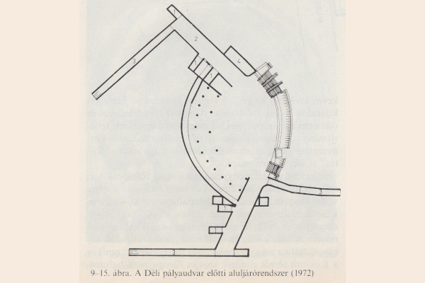 Budapest, M2 metró, Déli pályaudvar, aluljáró, bélyegkép