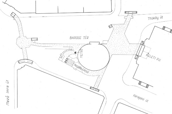 Budapest, M2 metró, Keleti pályaudvar, aluljáró, bélyegkép