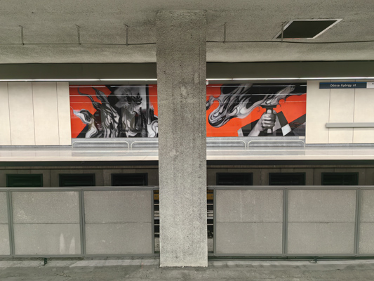 Budapest, M3 metró, Dózsa György út, bélyegkép
