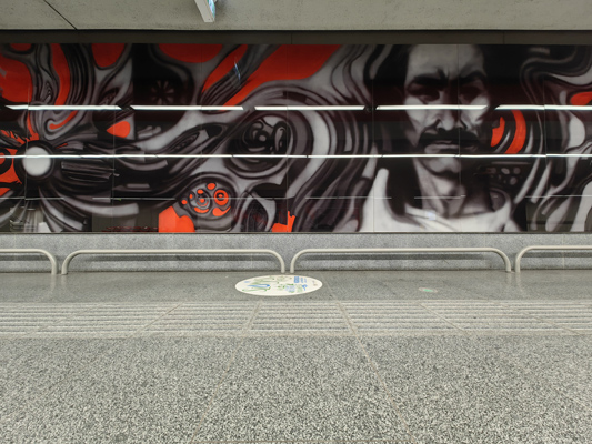 Budapest, M3 metró, Dózsa György út, bélyegkép