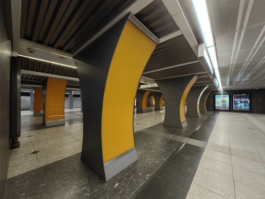 Budapest, M3 metró, Kálvin tér, M3-M4 metró, átszállás, bélyegkép