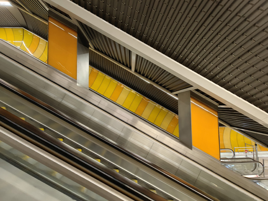 Budapest, M3 metró, Kálvin tér, M3-M4 metró, átszállás, bélyegkép