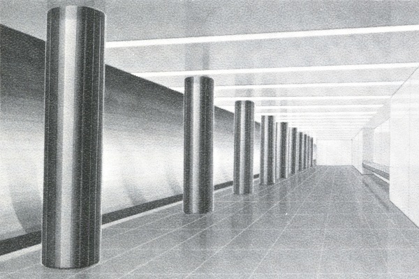 Budapest, M3 metró, Kálvin tér, látványterv, bélyegkép