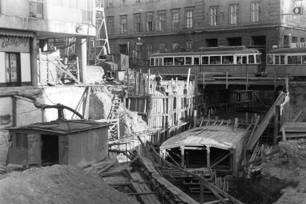 Budapest, M3 metró, építés, bélyegkép