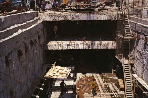 Budapest, M3 metró, építés, bélyegkép