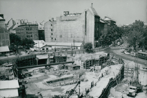 Budapest, M3 metró, építés, bélyegkép