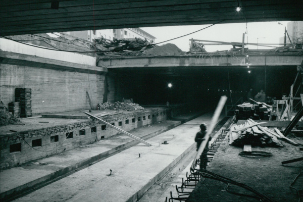 Budapest, M3 metró, építés, bélyegkép