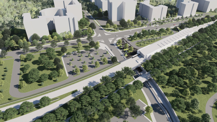 Budapest, M3 metró, Megyeri út, látványterv, bélyegkép