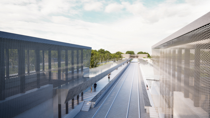 Budapest, M3 metró, Óceánárok utca, látványterv, bélyegkép