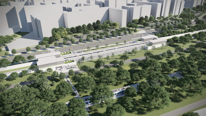 Budapest, M3 metró, Óceánárok utca, látványterv, bélyegkép