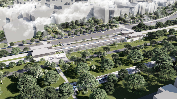 Budapest, M3 metró, Óceánárok utca, látványterv, bélyegkép