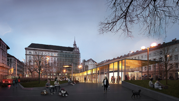 Budapest, M3 metró, Arany János utca, Vinoin látványterv, bélyegkép