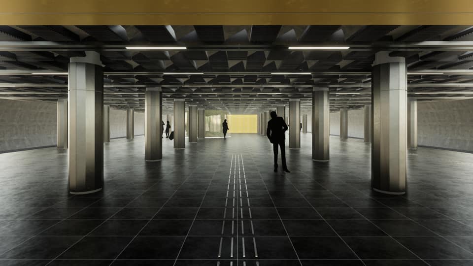 Budapest, M3 metró, Corvin-negyed, sporaarchitects, látványterv, bélyegkép