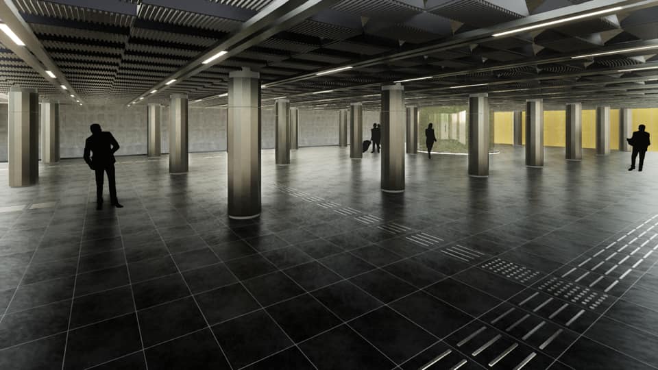 Budapest, M3 metró, Corvin-negyed, sporaarchitects, látványterv, bélyegkép