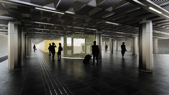 Budapest, M3 metró, Corvin-negyed, sporaarchitects, látványterv, bélyegkép