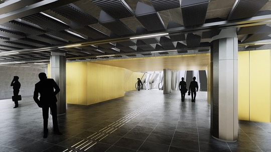 Budapest, M3 metró, Corvin-negyed, sporaarchitects, látványterv, bélyegkép