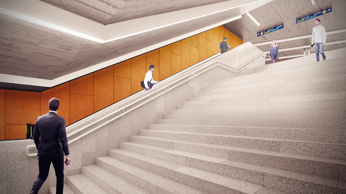 Budapest, M3 metró, Göncz Árpád városközpont, látványterv, bélyegkép