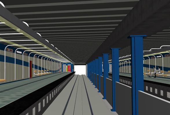 Budapest, M3 metró, Gyöngyösi utca, Ober-Art, látványterv, bélyegkép