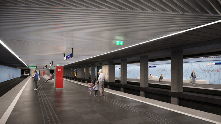 Budapest, M3 metró, Határ út, látványterv, bélyegkép